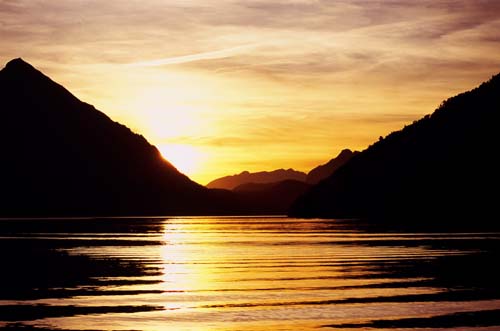Sunset Thun lake,  Switzerland